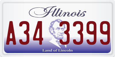 IL license plate A343399