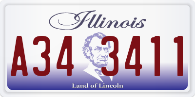 IL license plate A343411