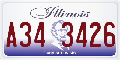 IL license plate A343426