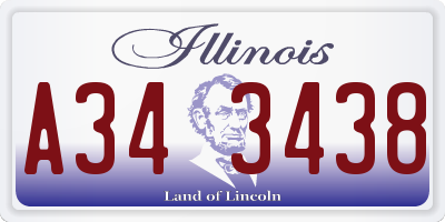 IL license plate A343438