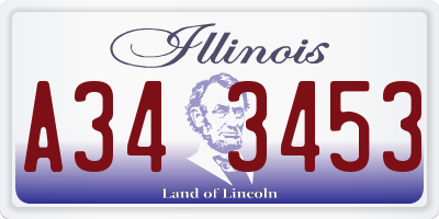 IL license plate A343453