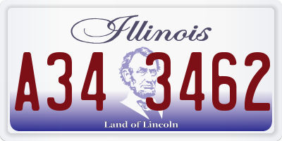 IL license plate A343462