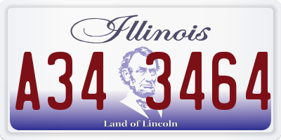 IL license plate A343464