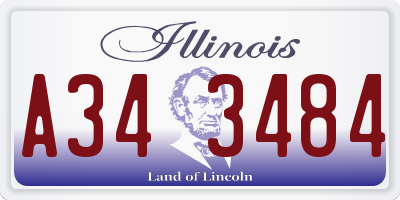 IL license plate A343484