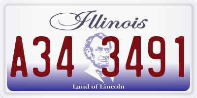IL license plate A343491