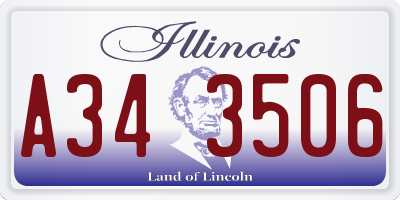 IL license plate A343506