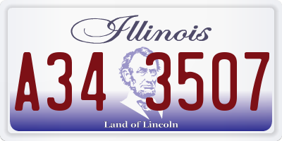 IL license plate A343507