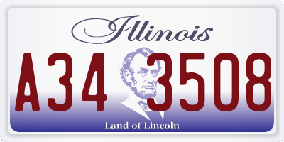 IL license plate A343508