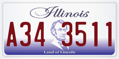 IL license plate A343511