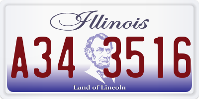 IL license plate A343516