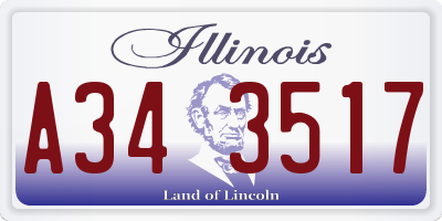 IL license plate A343517