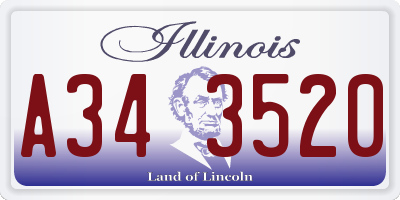 IL license plate A343520