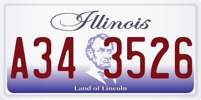 IL license plate A343526