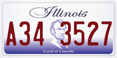 IL license plate A343527