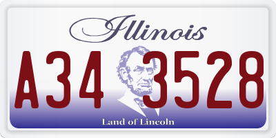 IL license plate A343528