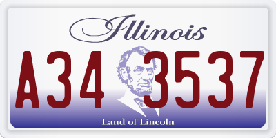 IL license plate A343537