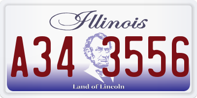 IL license plate A343556