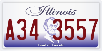 IL license plate A343557