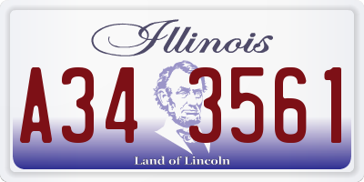 IL license plate A343561