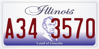 IL license plate A343570