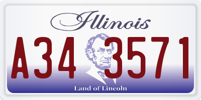 IL license plate A343571