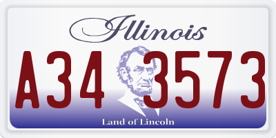 IL license plate A343573