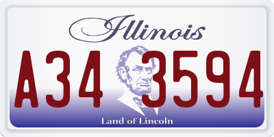 IL license plate A343594