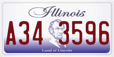 IL license plate A343596