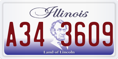 IL license plate A343609