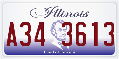 IL license plate A343613