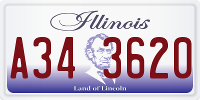 IL license plate A343620