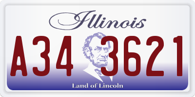 IL license plate A343621