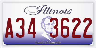 IL license plate A343622