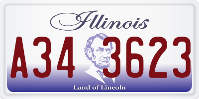IL license plate A343623