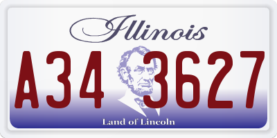 IL license plate A343627