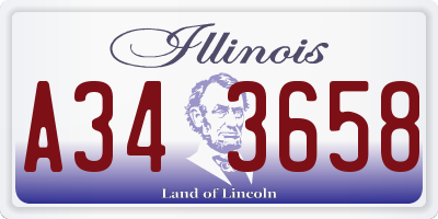 IL license plate A343658