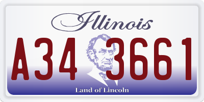 IL license plate A343661