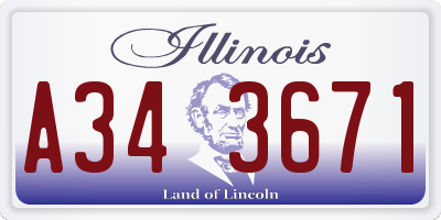 IL license plate A343671