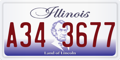 IL license plate A343677