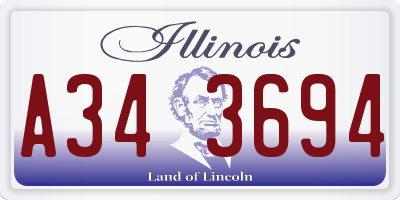 IL license plate A343694