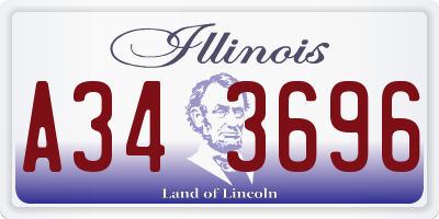 IL license plate A343696