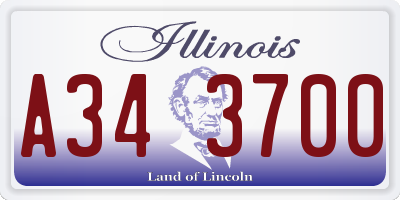 IL license plate A343700