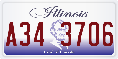 IL license plate A343706