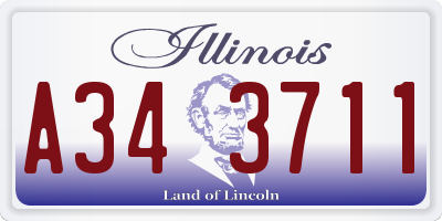 IL license plate A343711