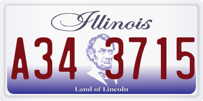 IL license plate A343715