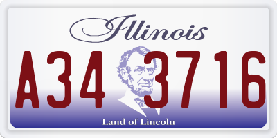IL license plate A343716