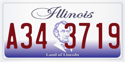 IL license plate A343719