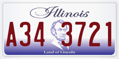 IL license plate A343721