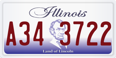 IL license plate A343722