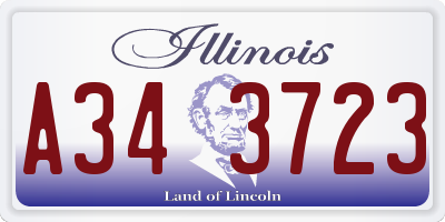 IL license plate A343723